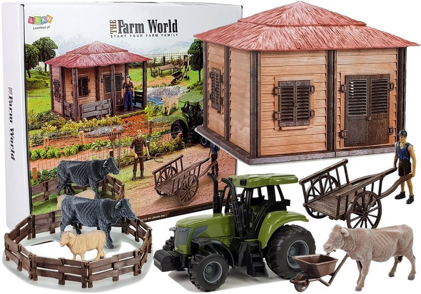 DIY Farm Set Homestead Animals Wheelbarrow Tractor