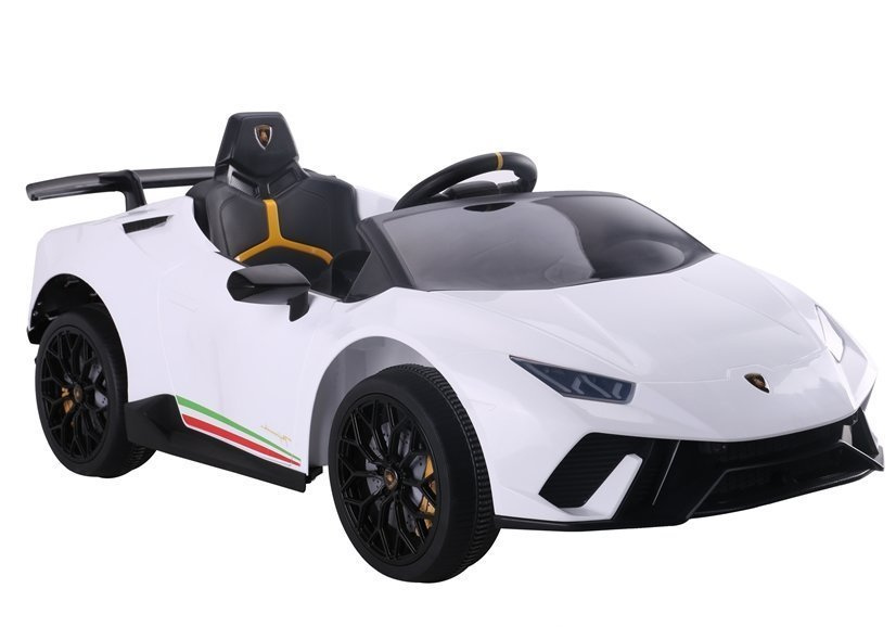 Vienvietīgs elektromobilis Lamborghini Huracan White