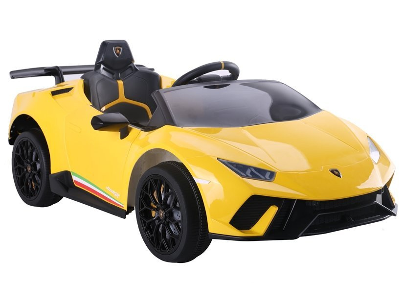 Vienvietīgs elektromobilis Lamborghini Huracan Yellow
