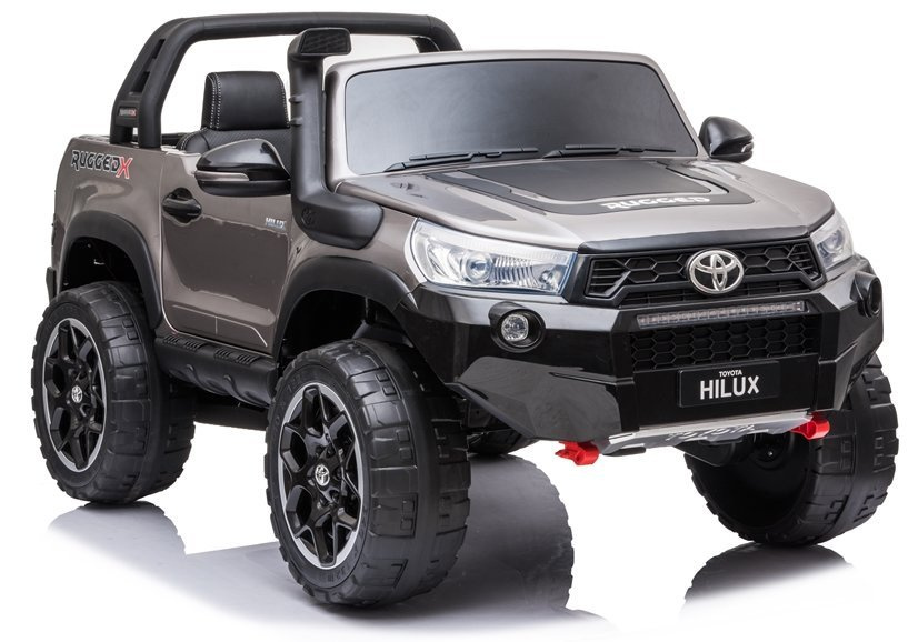 Divvietīgs bērnu elektromobilis Toyota Hilux Silver Painted