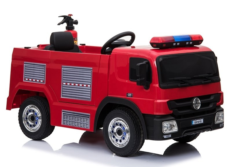 Bērnu elektroauto Ugunsdzēsēju mašīna Red