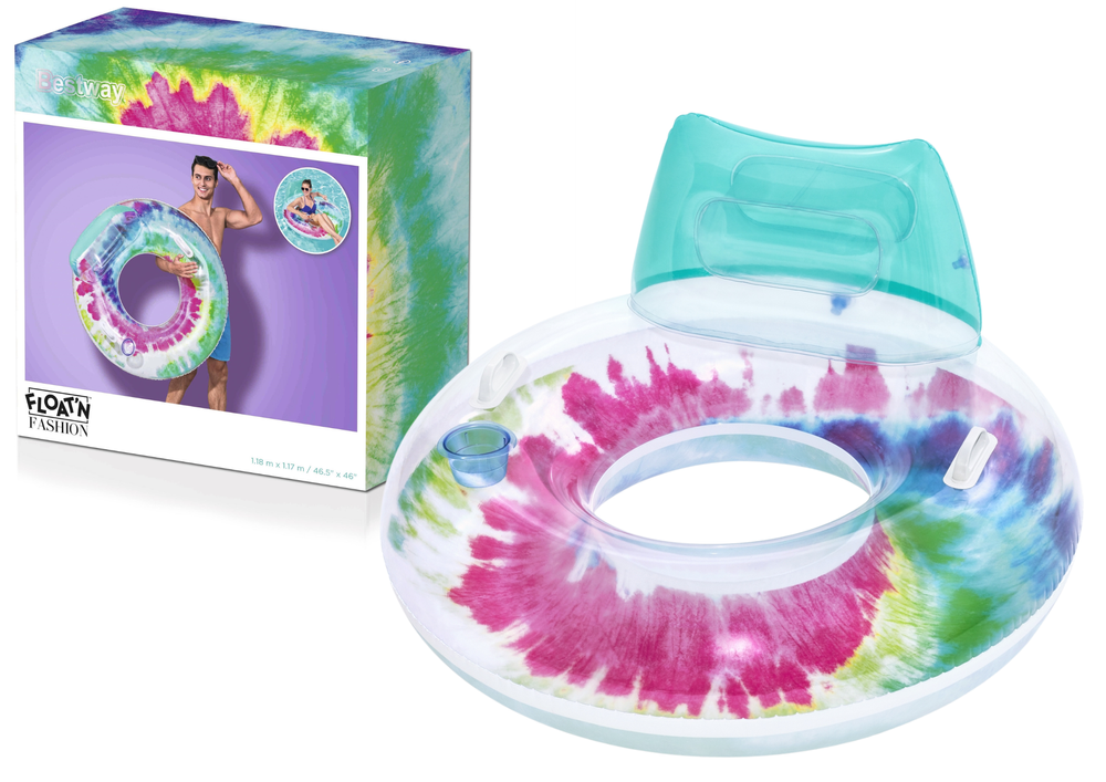 Inflatable Swimming Ring Tie Dye 118 cm  Bestway 43637