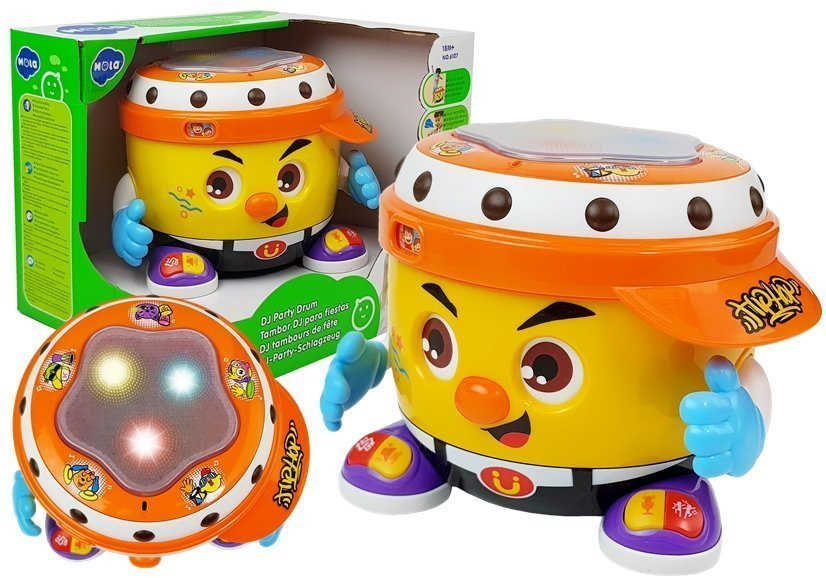 Interactive Drum for Batteries Lit and Playing