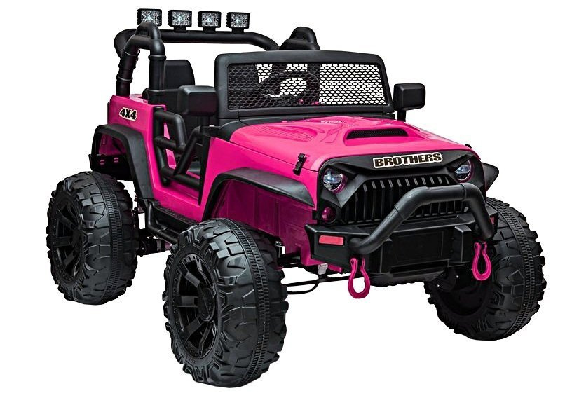 Divvietīgs bērnu elektromobilis Jeep JC666 Rose Painted