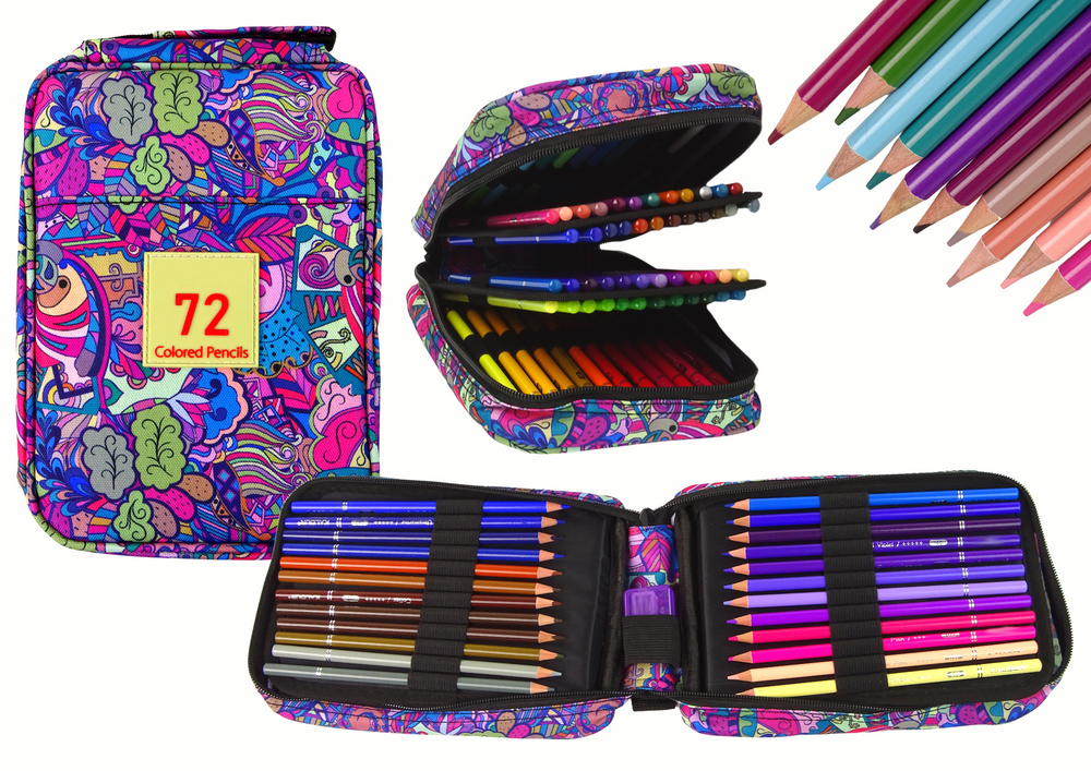 Little Artist's Set in a Pencil Case, Crayons, 72 pcs.