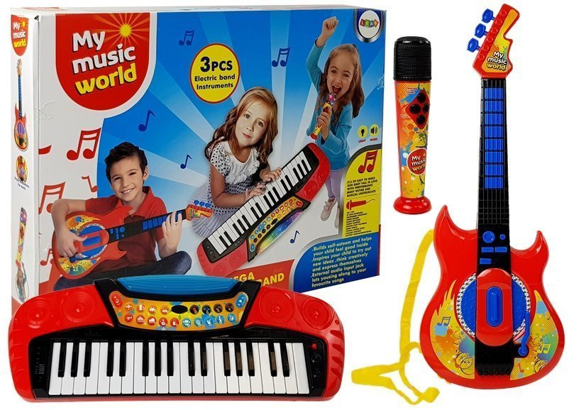 Music Set 3 in 1 Guitar Keyboard Microphone