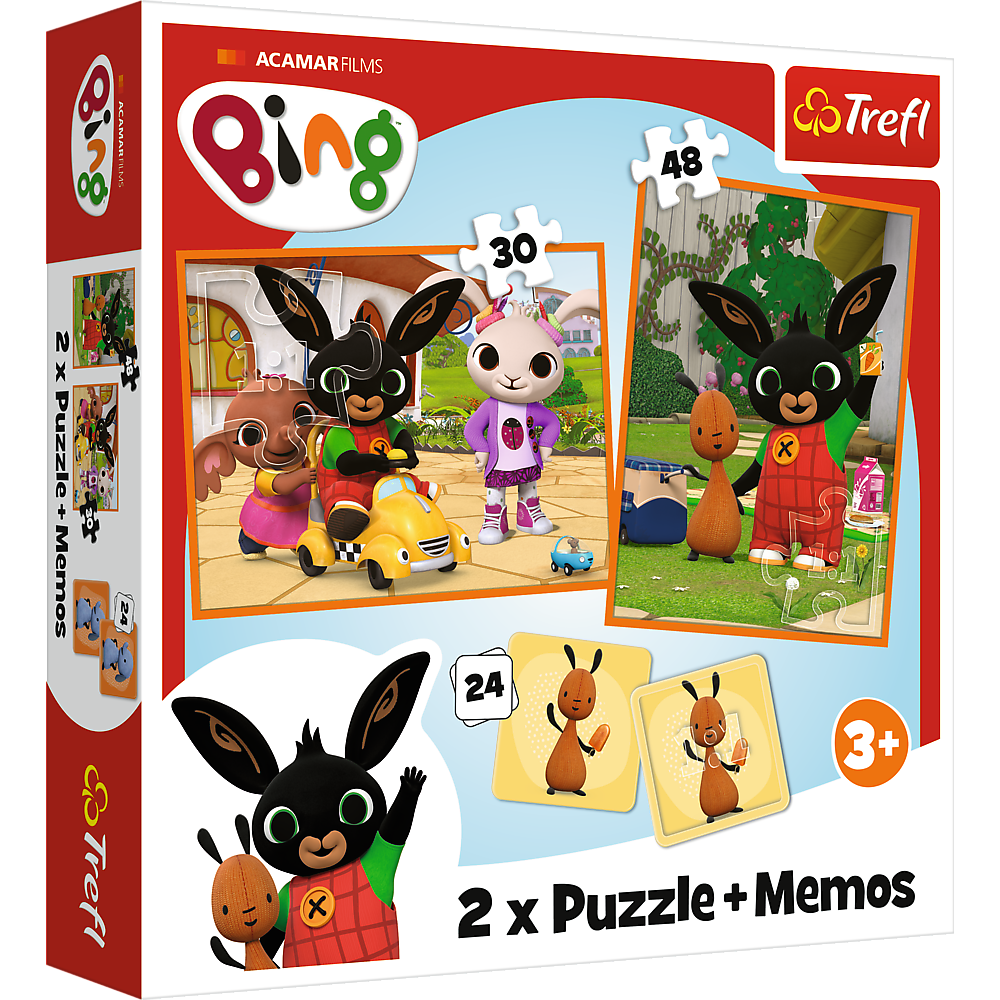 Puzzle - 2in1 + memos - Bing with friends Trefl 93332