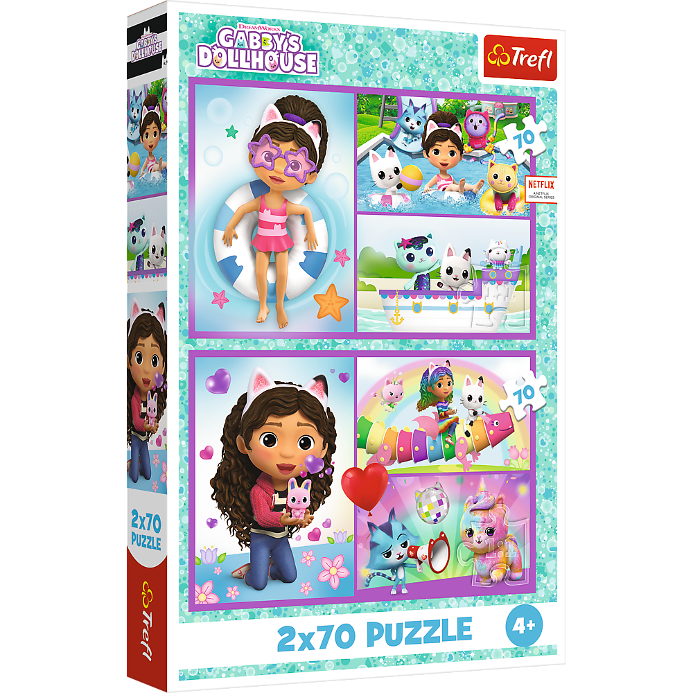 Puzzle - 2x70 - Play with Gabby Trefl 34438