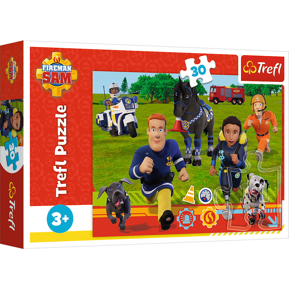 Puzzle - "30" - Ready to help Fireman Sam Trefl 18297