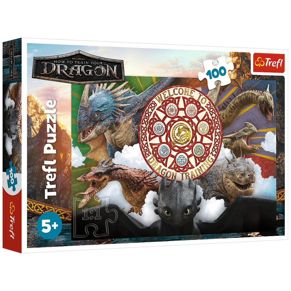 Puzzle 100 - Dragons in Action - Trefl 16524
