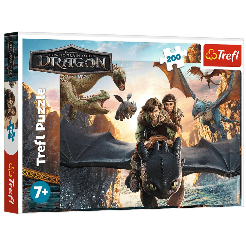 Puzzle 200 - Toothless and Friends Trefl 13348