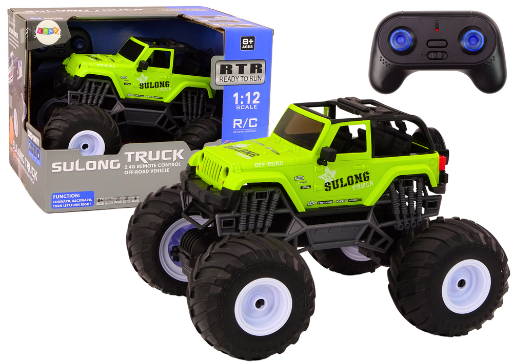 Radiovadāmā mašīna ar pulti Off-Road Car Green