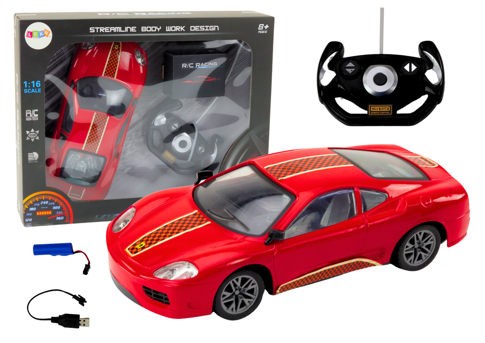 Radiovadāmā mašīna ar pulti Sports Car Red