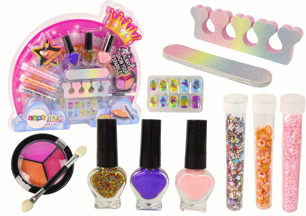 Rainbow Nail Art Makeup Set