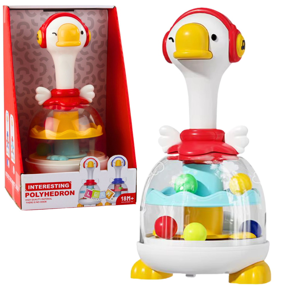 Spinning Top with Balls, Slide for Balls, Red Goose
