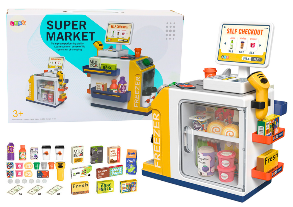 Supermarket Cash Register Scanner Lights and Sounds Set