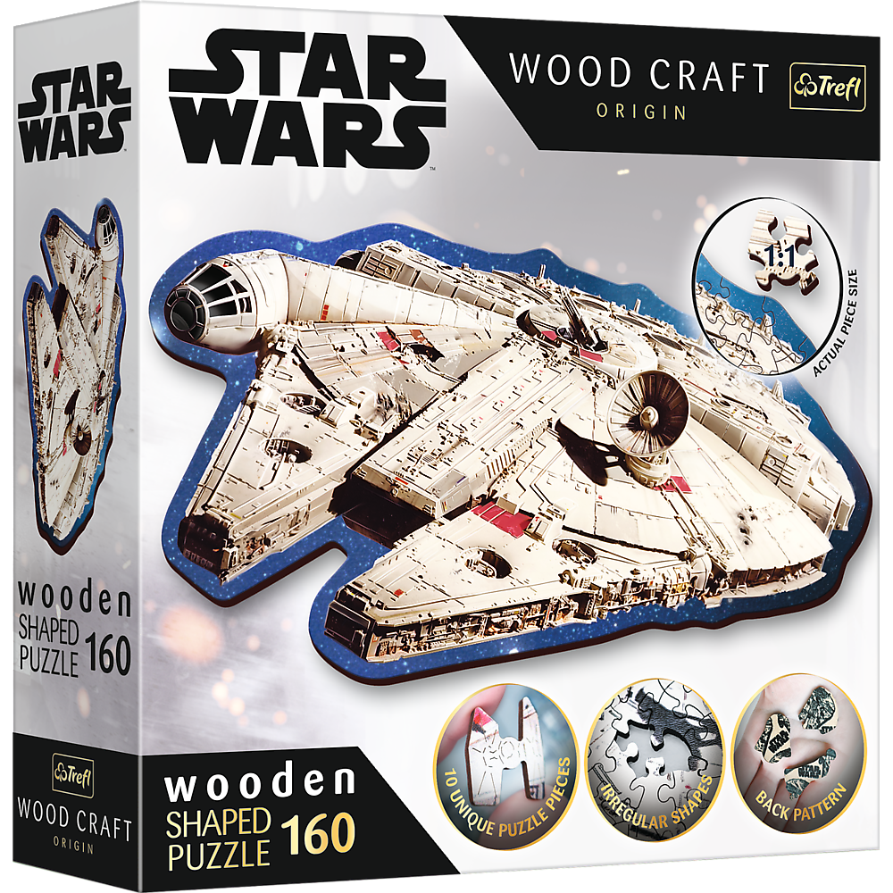 Wooden puzzle Star Wars 160 pcs Millennium Falcon Trefl 20189