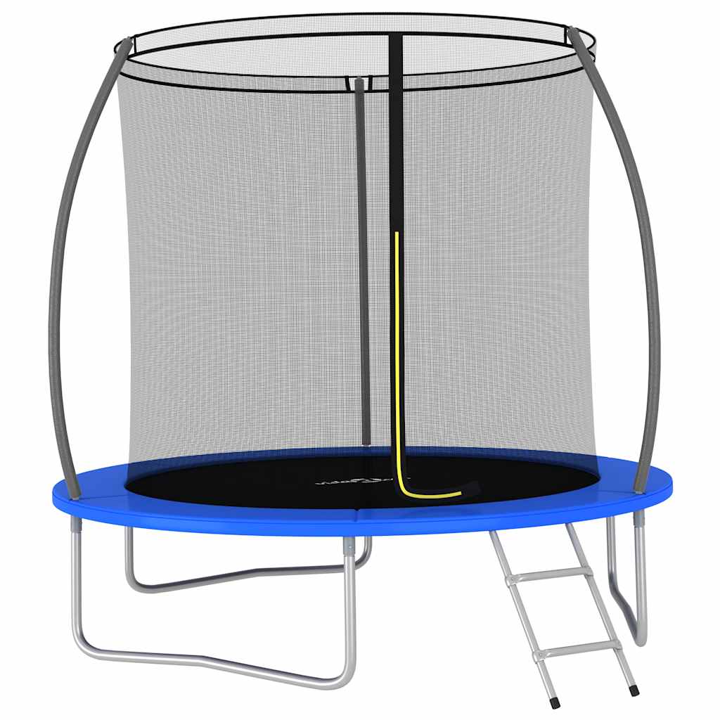Batuts ar drošības tīklu un kāpnēm 244 cm (8ft) Vidaxl