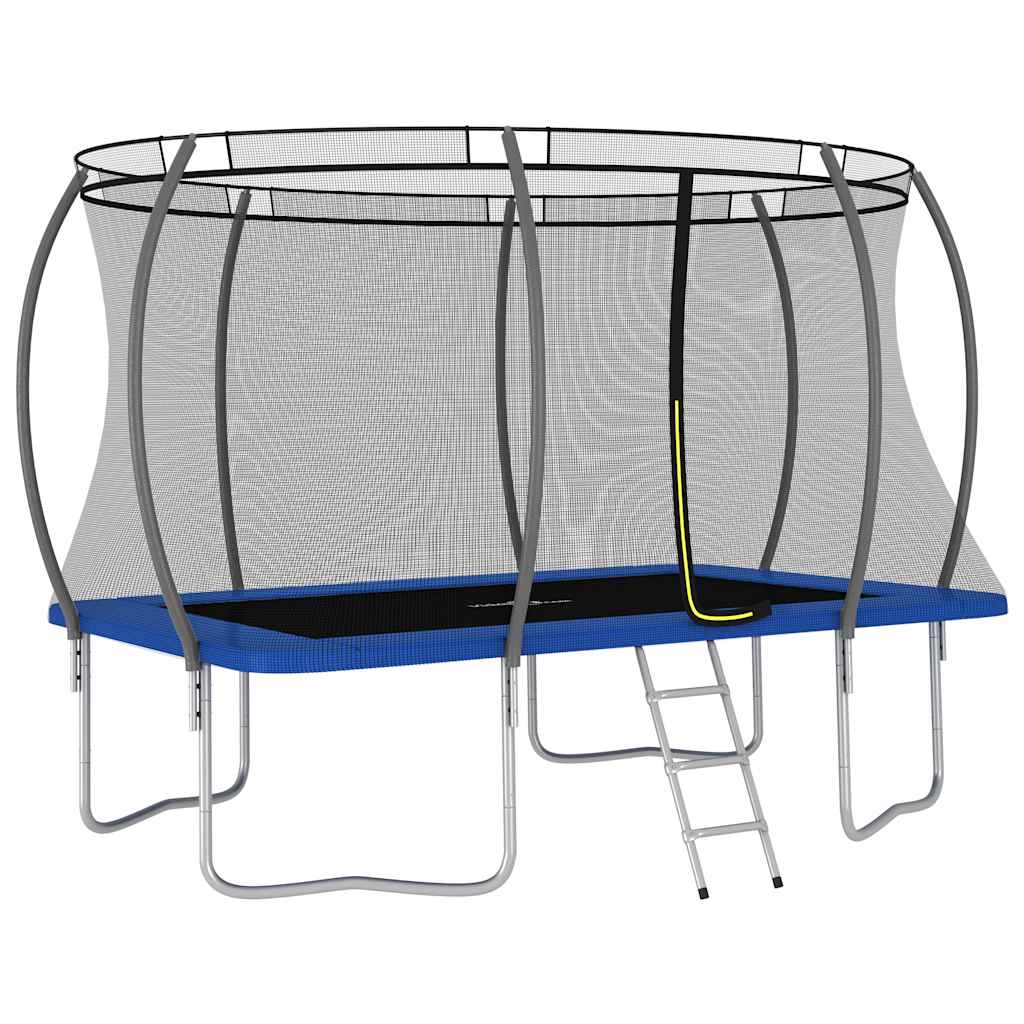 Batuts ar drošības tīklu un kāpnēm 335x244x90 cm Vidaxl