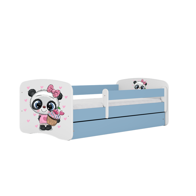 Bed babydreams blue panda without drawer with mattress 180/80