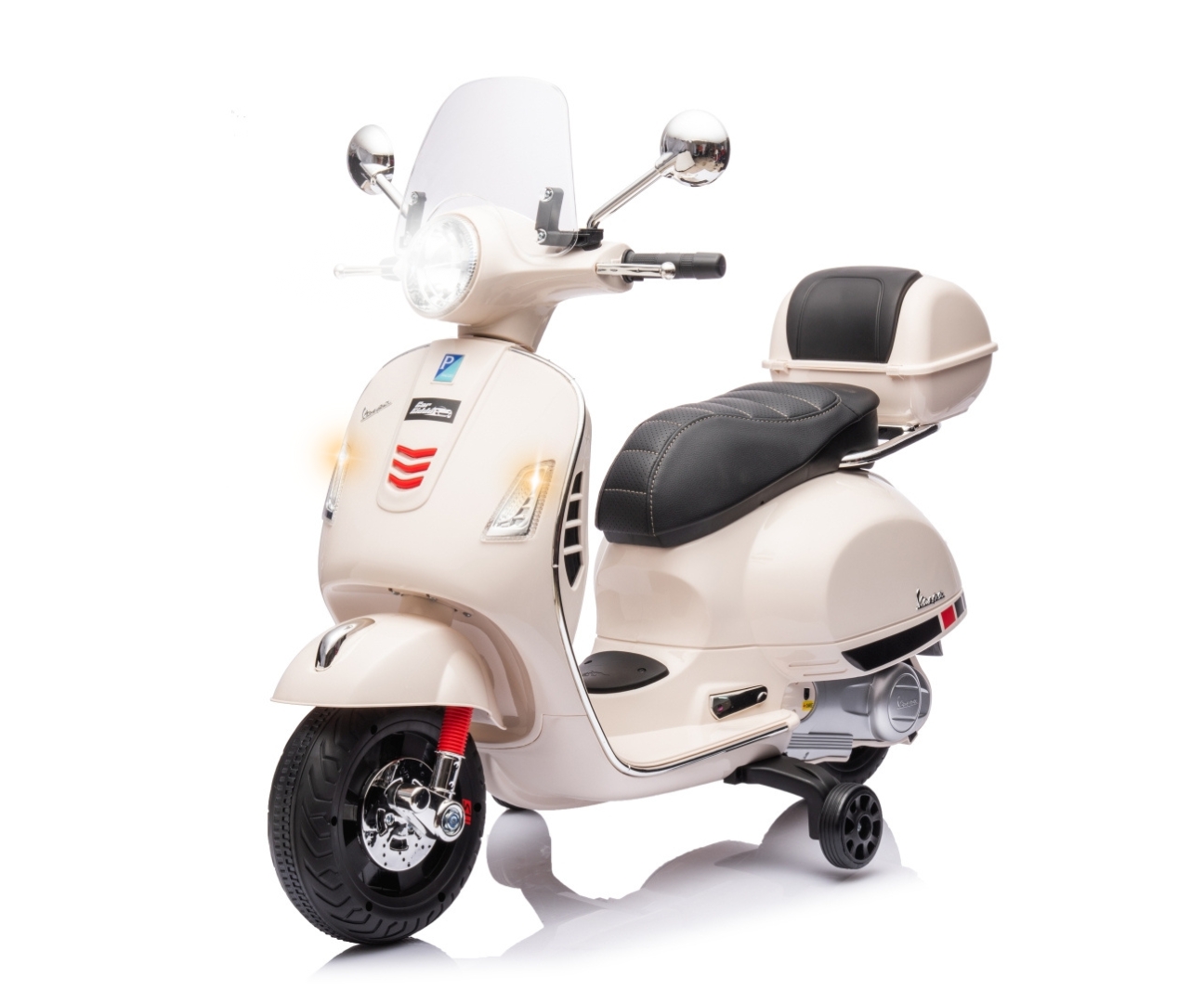 Bērnu elektriskais motocikls Vespa GTS Super White