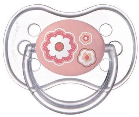 Canpol Babies Newborn Baby Smoczek uspokajający silikonowy symetryczny 0-6m 22/580_pin Różowy