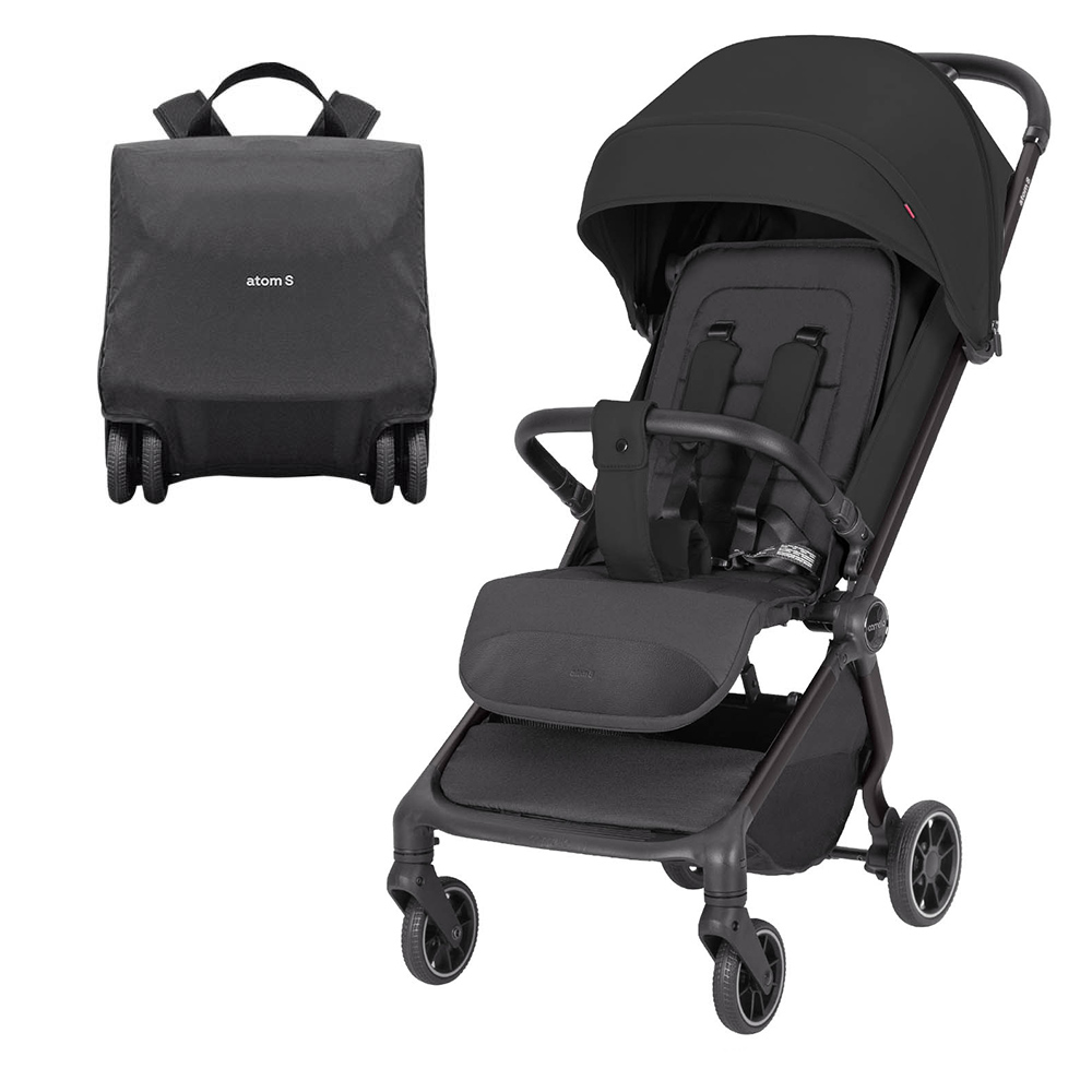 CARRELLO Atom S CRL-5526 Storm Black Pastaigu Ratiņi