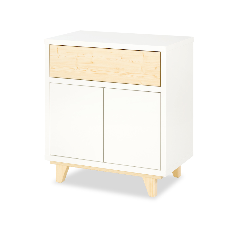 Commode Klups LYDIA PINE-WHITE