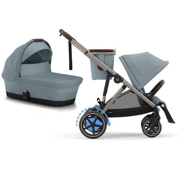 Cybex E-Gazelle S Stormy Blue Dvīņu ratiņi