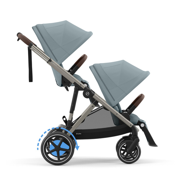 Cybex E-Gazelle SStormy Blue Dvīņu rati