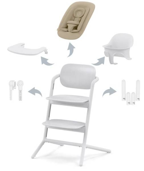 Cybex Lemo 4in1 All White Barošanas krēsliņš