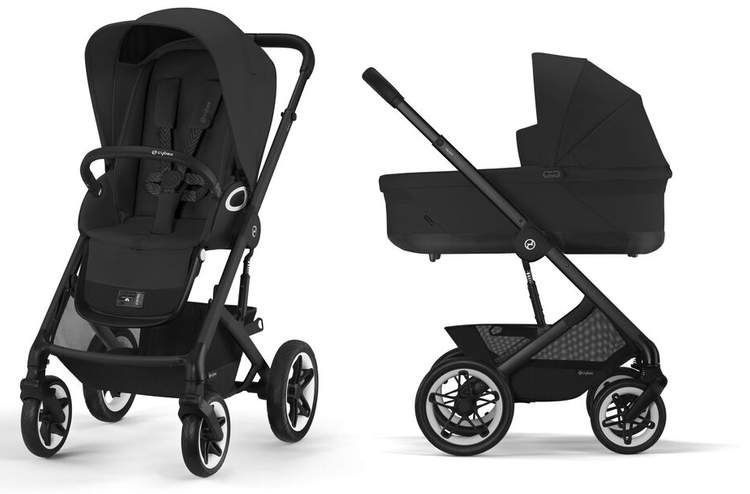 Cybex Talos S Lux Moon Black/Black Bērnu rati 2in1