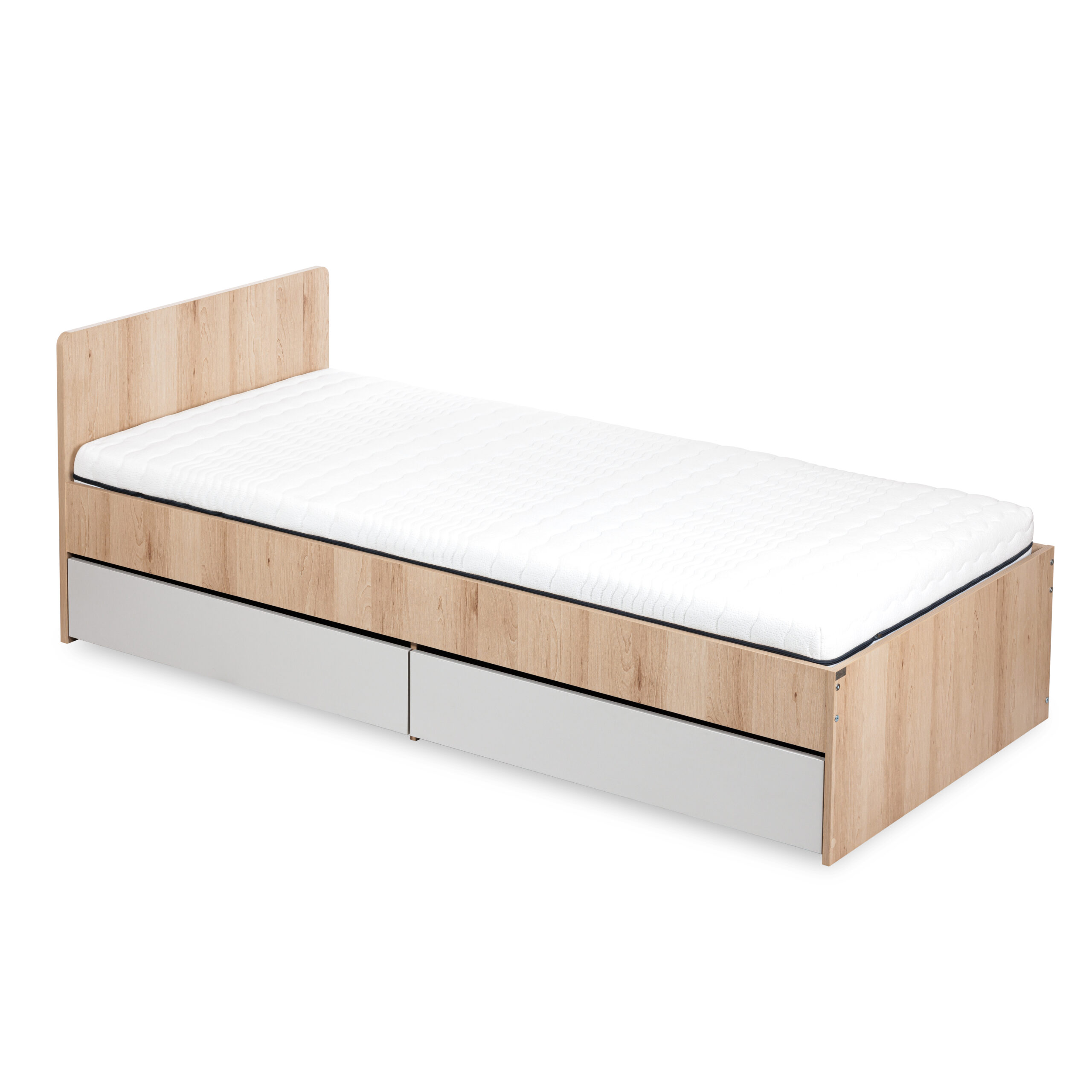 Jauniešu gulta ar veļas kasti Klups DALIA BEECH-GREY 200×90