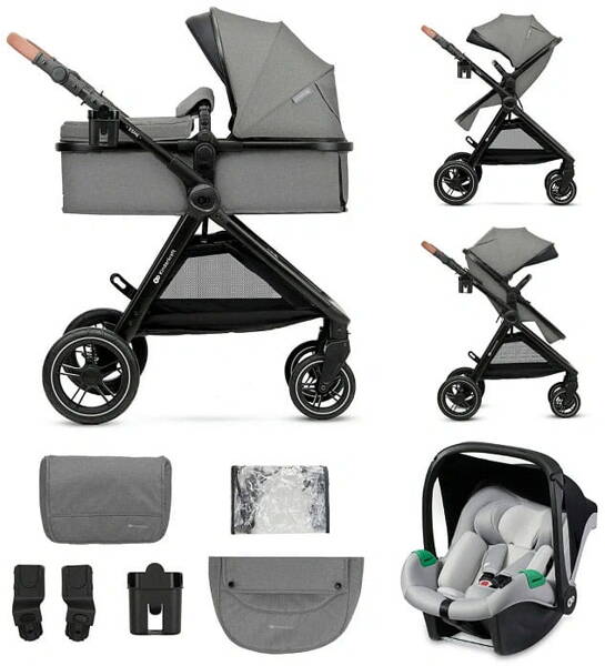 Kinderkraft Esme Moonlight Grey Bērnu rati 3in1