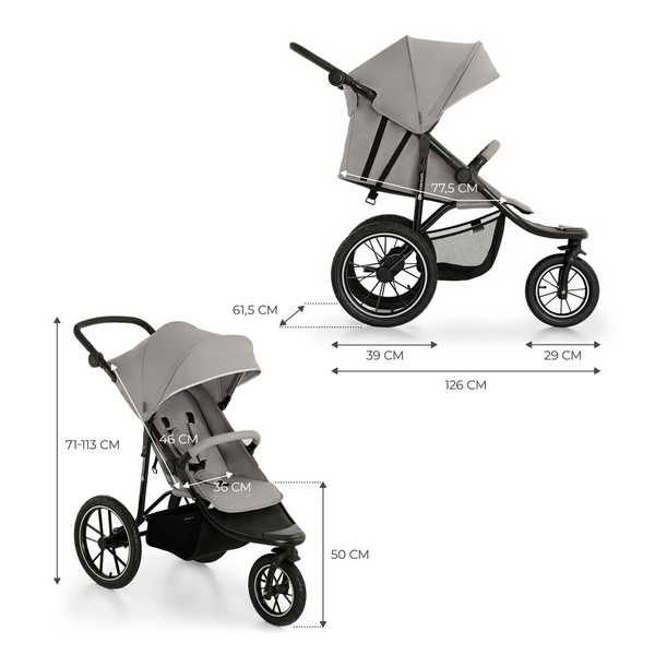 KinderKraft Helsi 2 Grey Sporta rati skriešanai