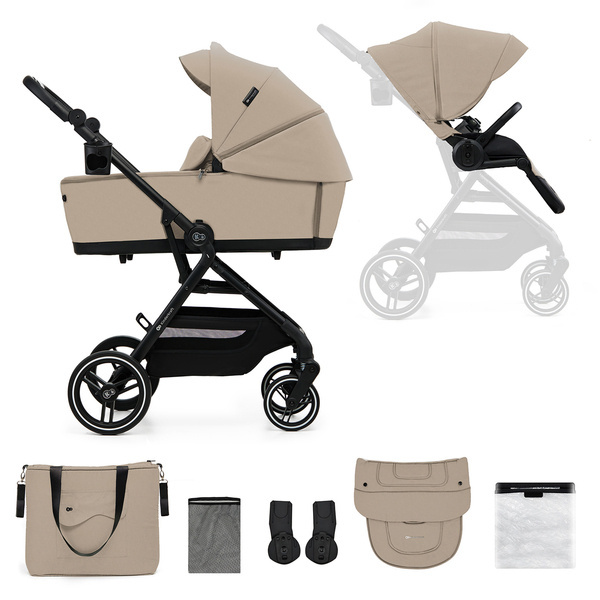 Kinderkraft Yoxi Sand Beige Bērnu rati 2in1