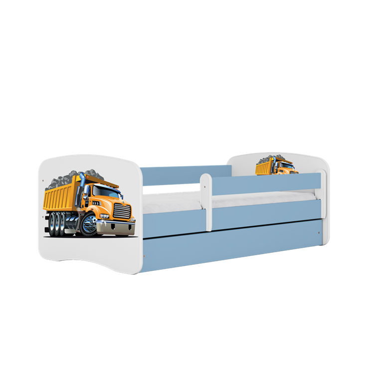 Bērnu gulta Blue Truck ar kasti ar matraci 180/80