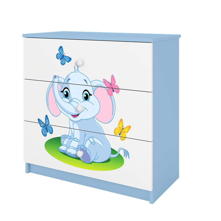 Komoda babydreams niebieska słonik