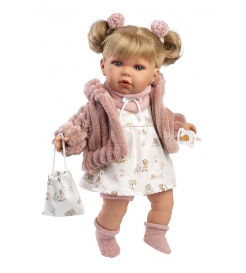 Lelle Julia 42 cm, raud, runā, ar mānekli, mīkstais ķermenis Spānija LL42408