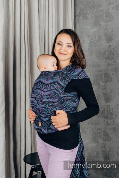 LennyLamb Nosidełko LennyHybrid Half Buckle, Splot żakardowy, 100% Bawełna Eco Eclectic