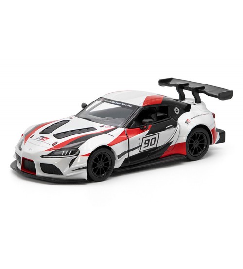 Metāla auto modelis Toyota GR Supra Racing Concept with printing (kastītē )1:36 KT5421WF