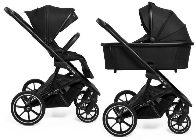 Muuvo Slick 2.0 Classic Black Bērnu rati 2in1
