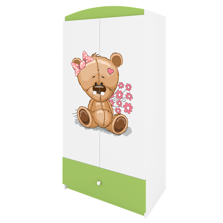 Szafa babydreams zielona miś kwiatki