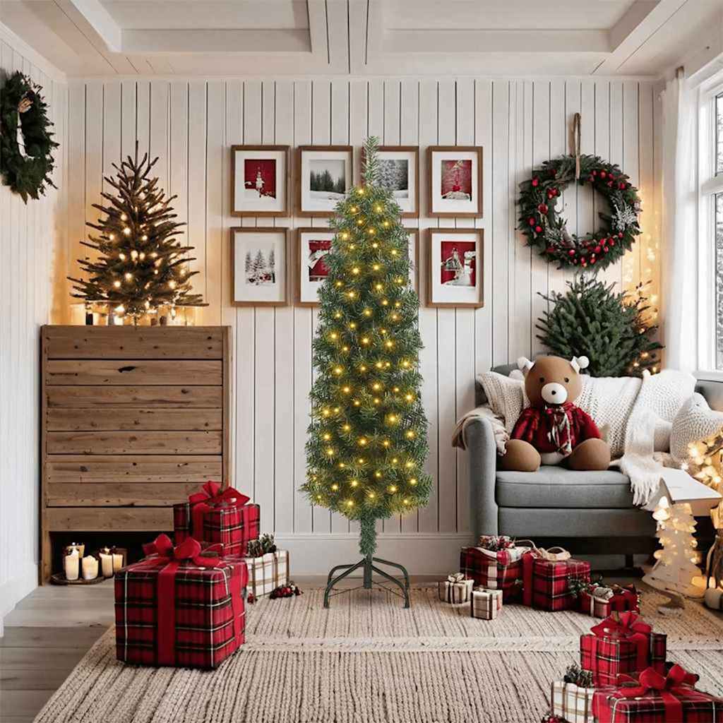 Tievā Ziemassvētku Egle Zaļa 48 X 48 X 180 Cm Vidaxl