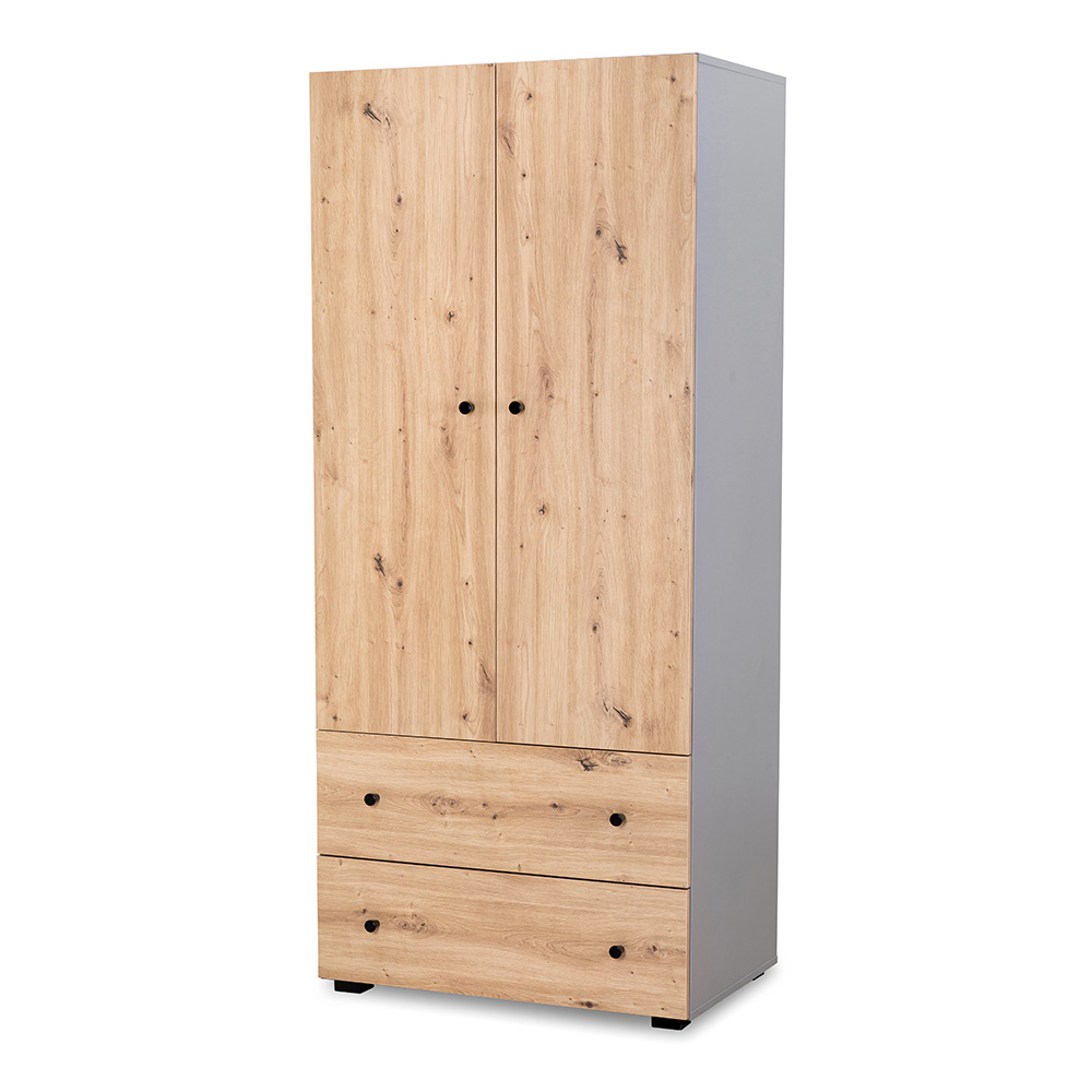 Wardrobe Klups PAULINE GRAPHITE-OAK