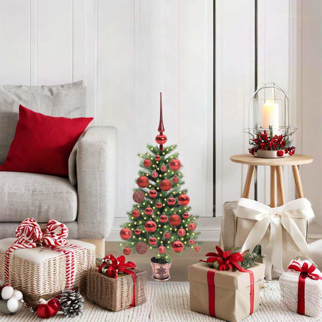 Ziemassvētku Eglīte Su 150 Led Ar Statīvu Zaļa 65 Cm Pe Vidaxl