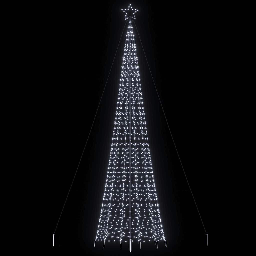 Ziemassvētku Eglītes Dekorācija, 1534 Led, Vēsi Baltas, 500 Cm Vidaxl