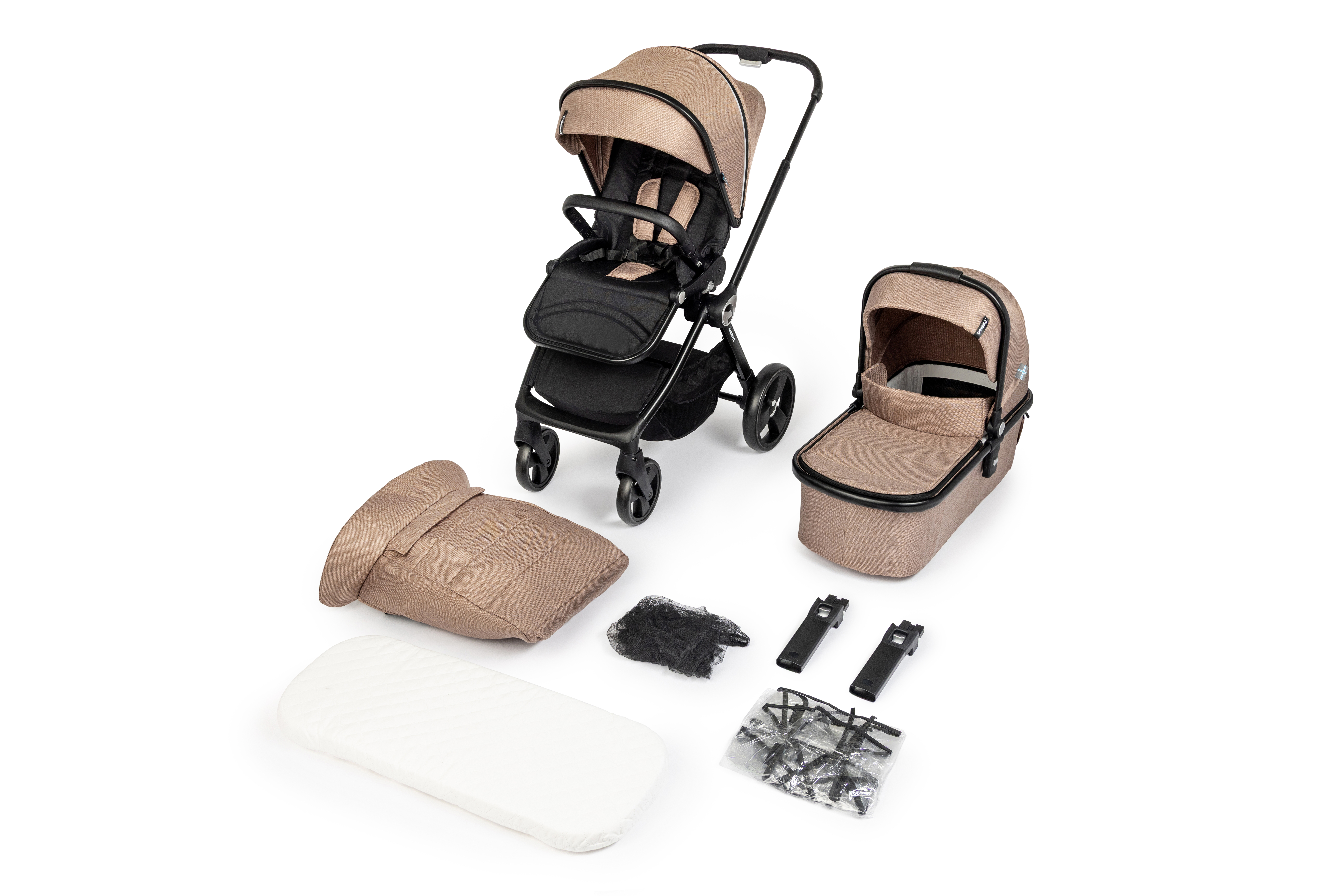 Kidnort Isbjörn x Sove Brown Bērnu ratiņi 2in1