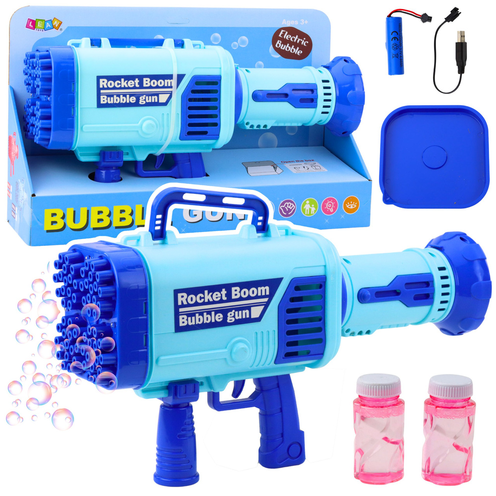 Large Electric Bubble Gun 64 Holes Blue