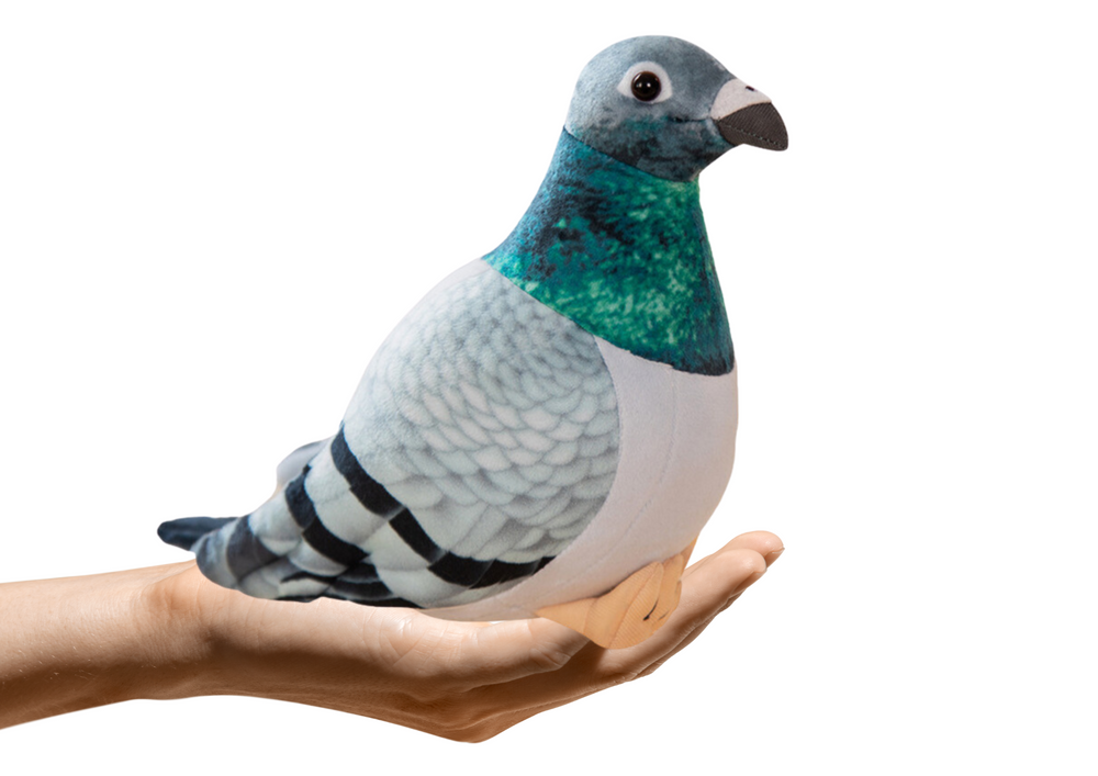 Plush Gray Crested Pigeon Mascot 20cm